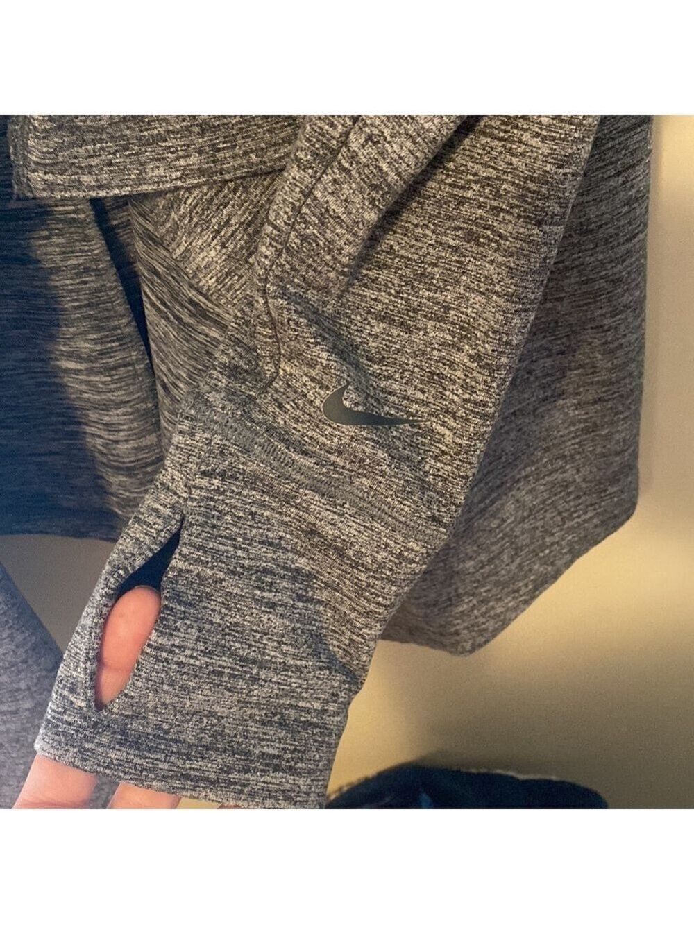 Nike Yoga Waterfall Open front Cardigan. Heathered Grey. Small - Picture 6 of 10